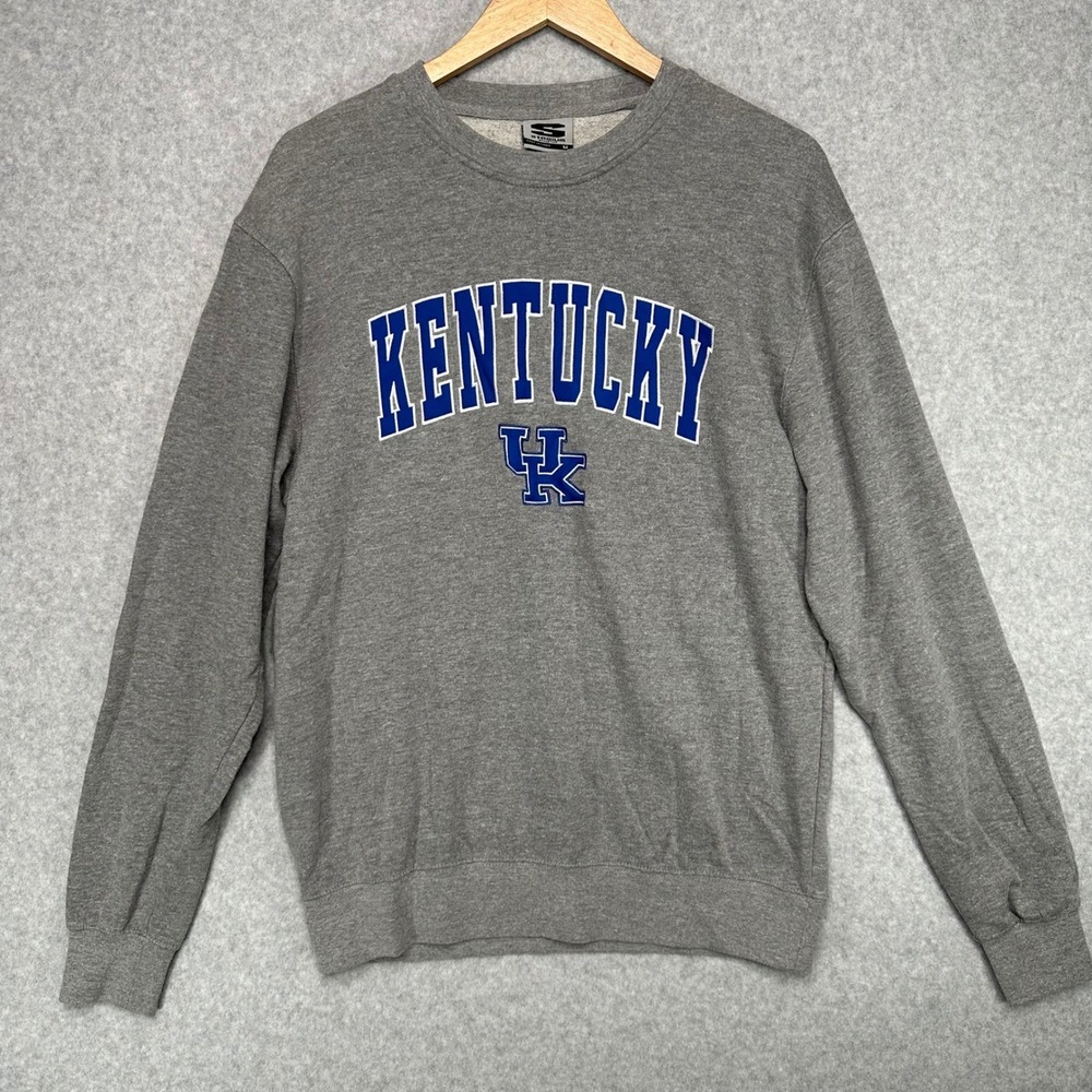 Kentucky Wildcats Stadium Athletics  Crewneck Sweatshirt Medium Grey UK Logo